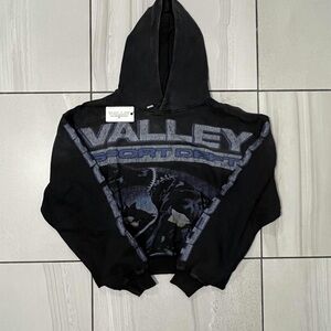 The Valley Brand Black Valley Sport Cropped Hoodie